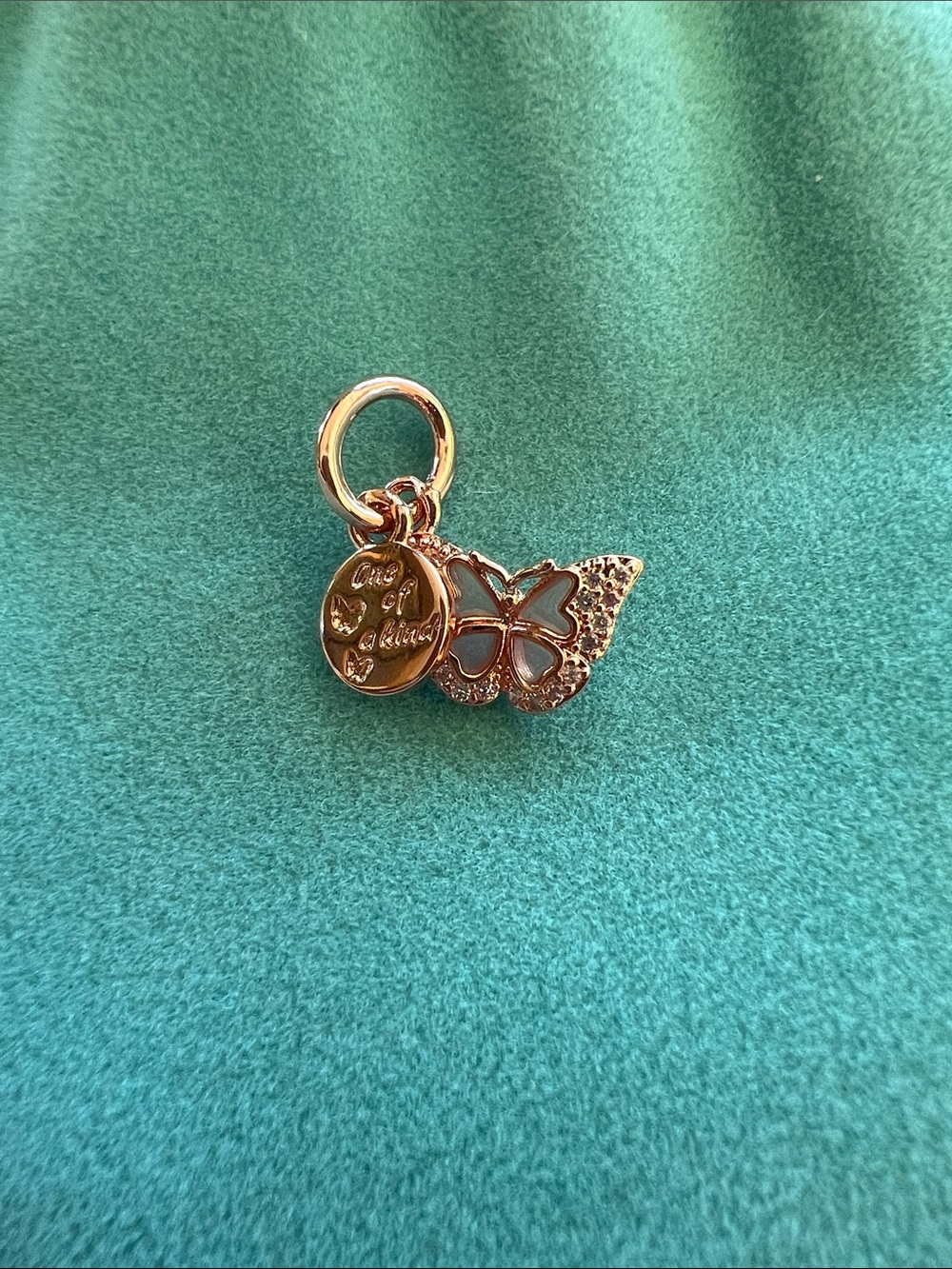 Rose Gold Butterfly Charm